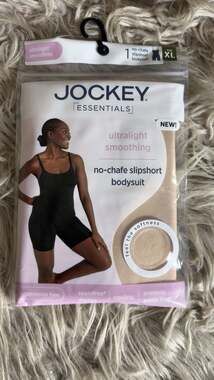 XL Jockey Essentials Women's Ultralight Smoothing Slipshort Bodysuit